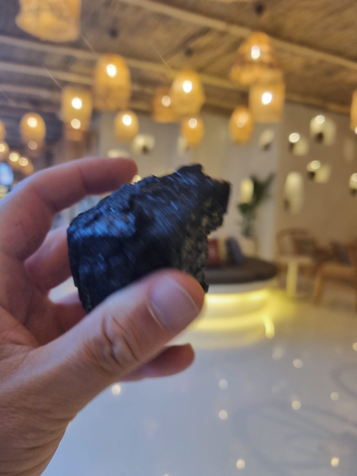 Siyah Turmalin 344gr Ham Taş