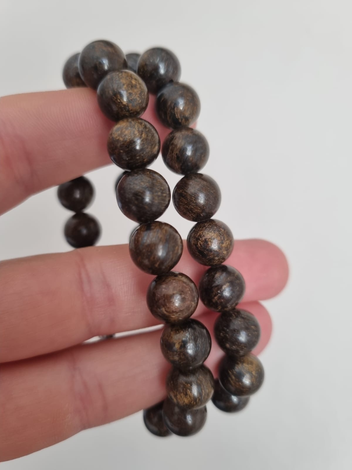 Bronzit 10mm Doğal Taş Bileklik