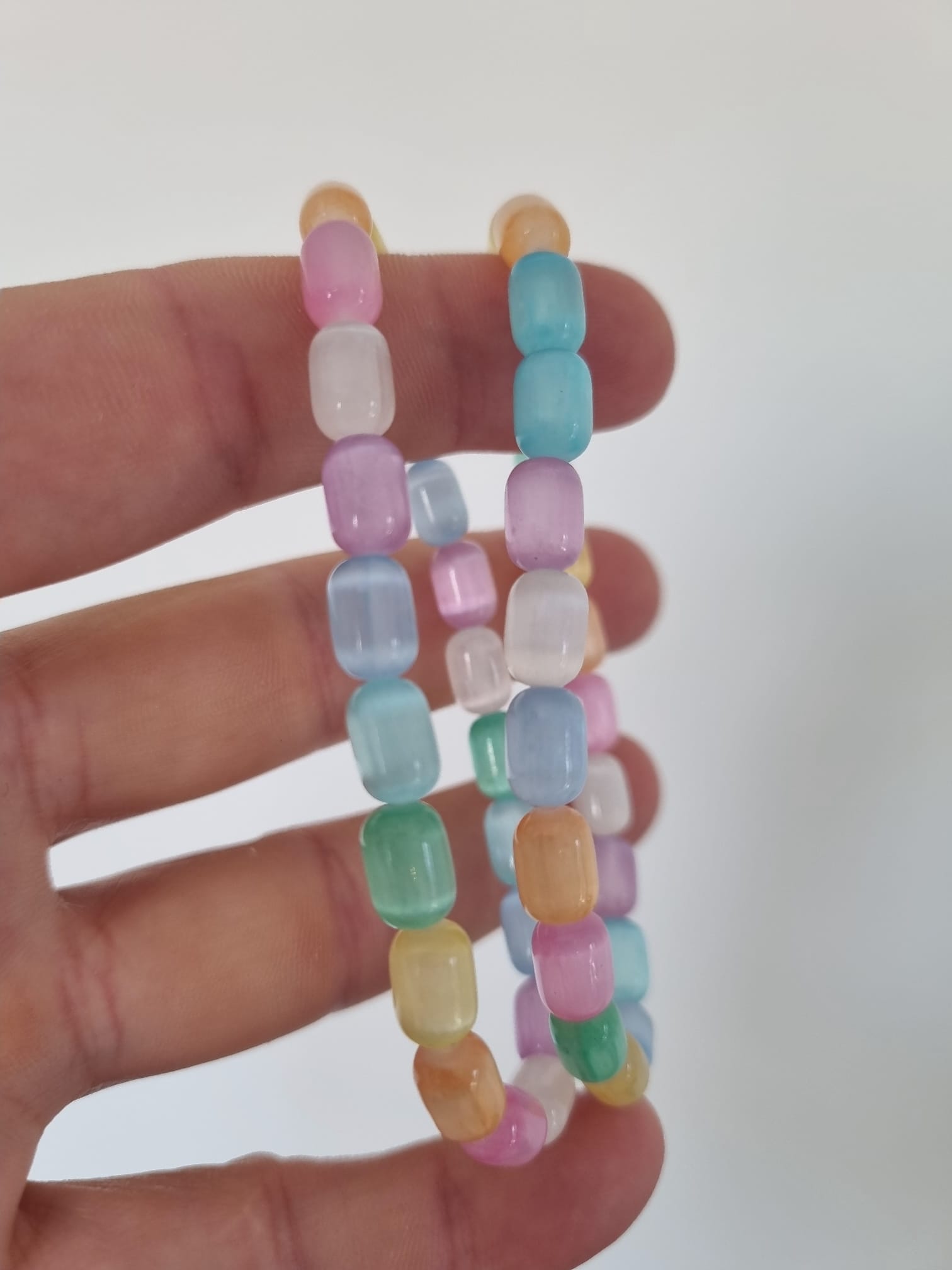 Rainbow Selenit Doğaltaş Bileklik