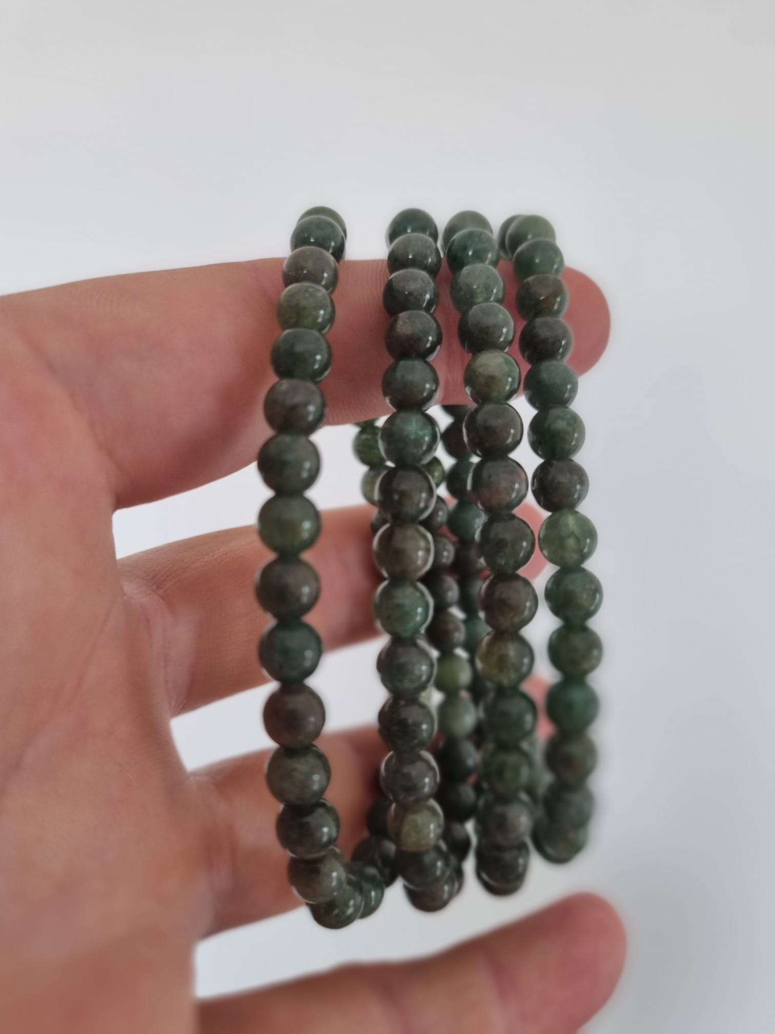 Yeşil Apatit 6mm Doğaltaş Bileklik