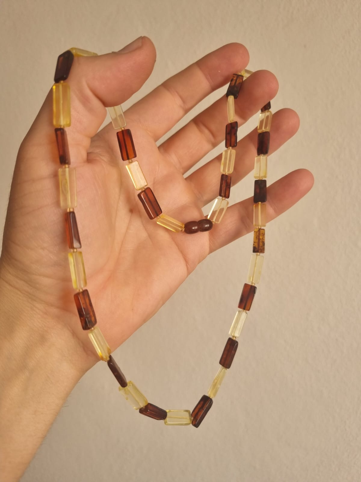 Kehribar Kolye 55cm