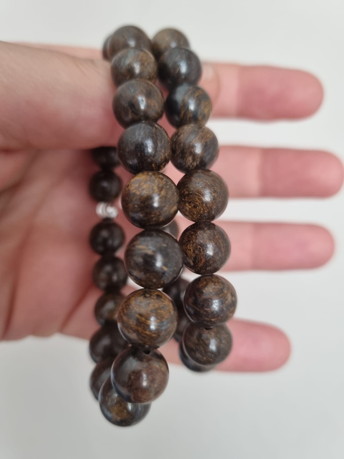 Bronzit 10mm Doğal Taş Bileklik
