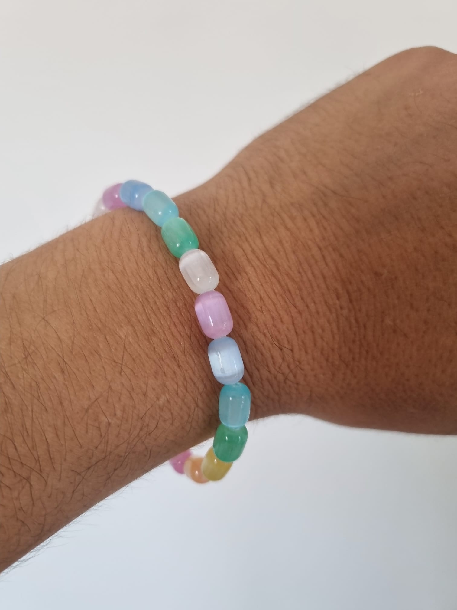 Rainbow Selenit Doğaltaş Bileklik