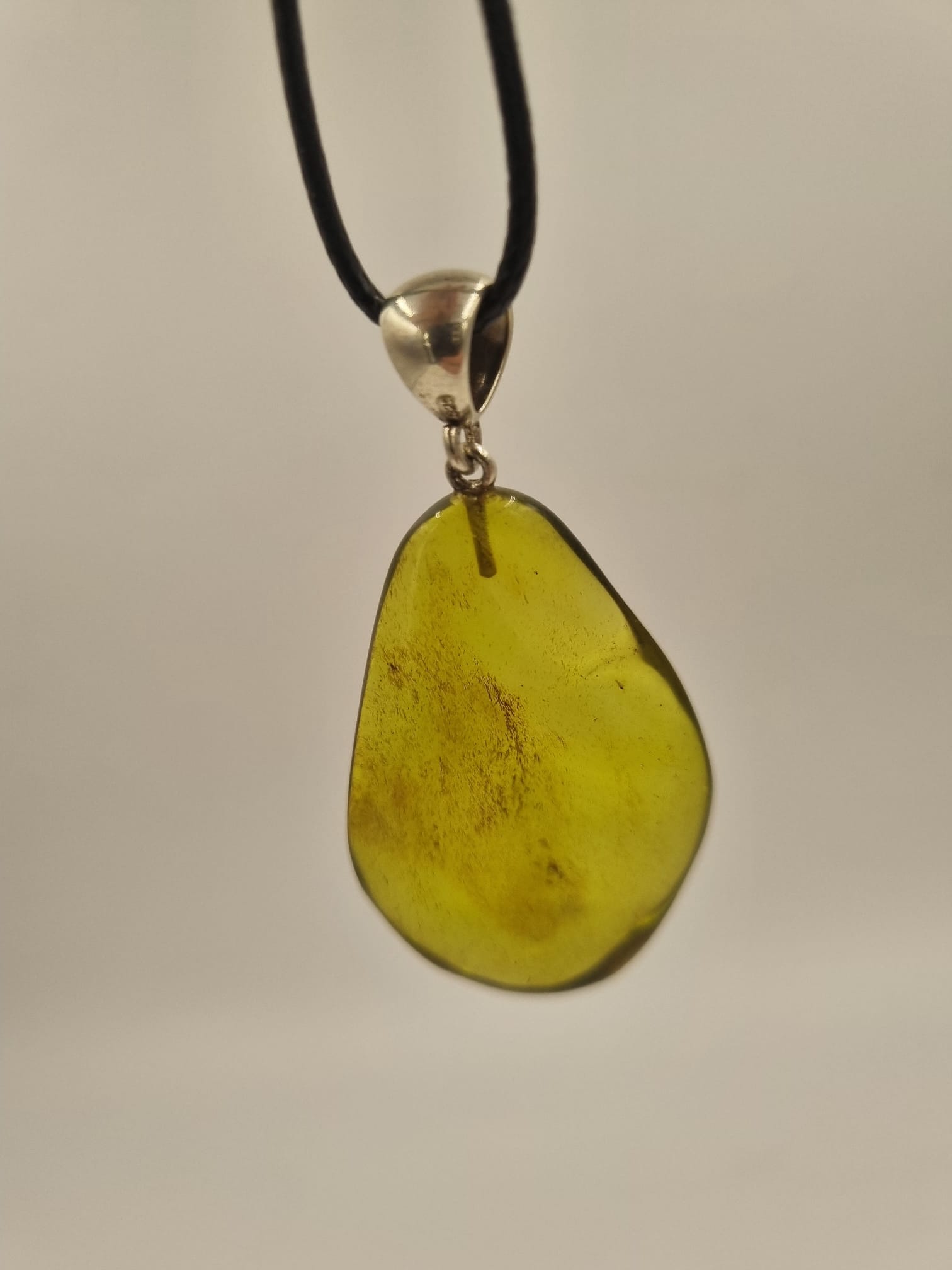 Sarı Kehribar Kolye Ucu