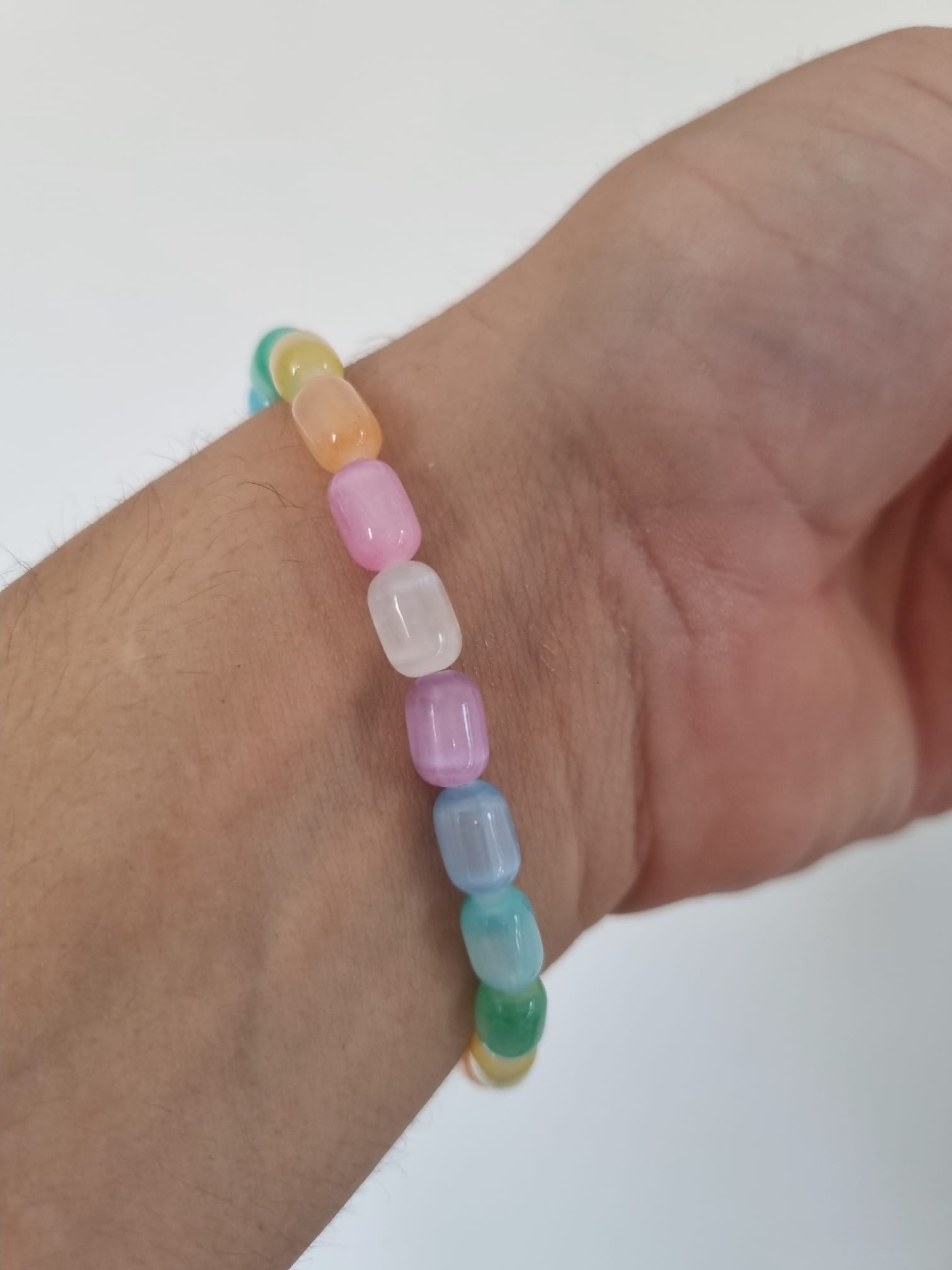 Rainbow Selenit Doğaltaş Bileklik