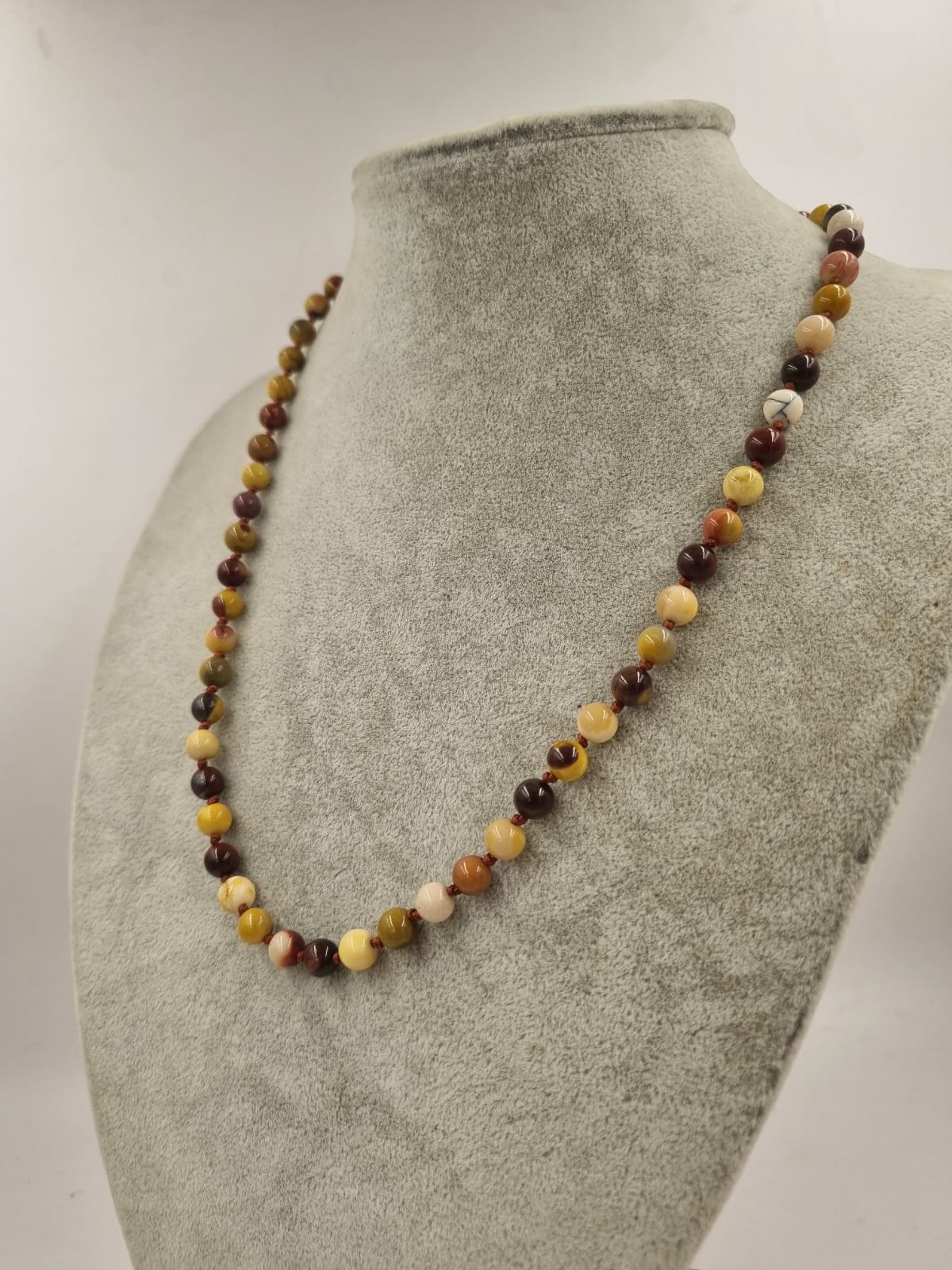 Mokaite Jasper 8mm/45cm kolye