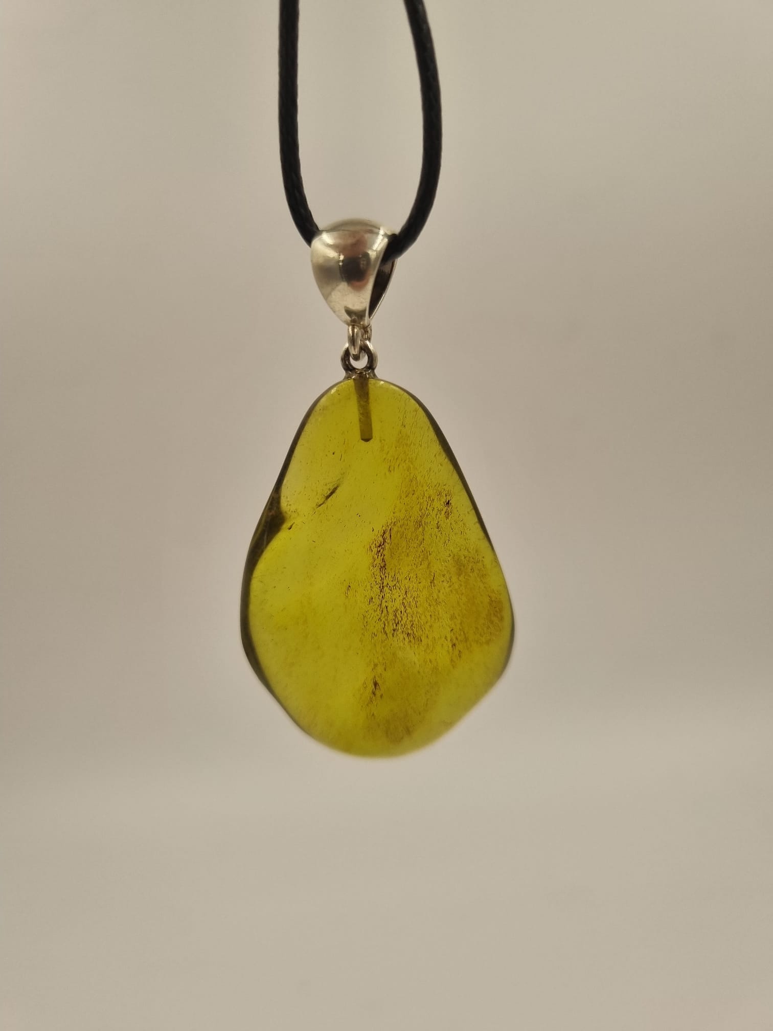 Sarı Kehribar Kolye Ucu