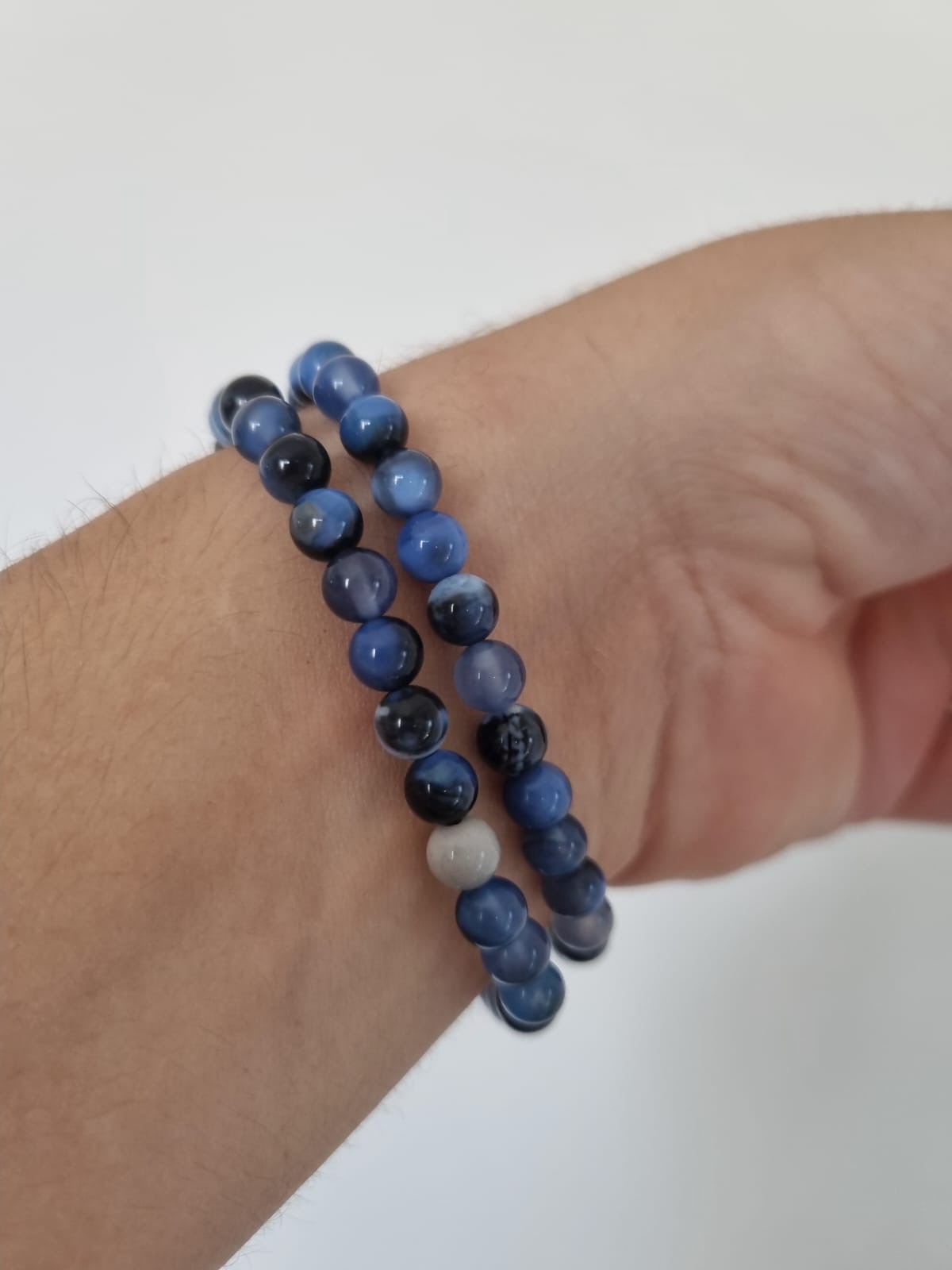 Mavi Akik 6mm Doğaltaş Bileklik