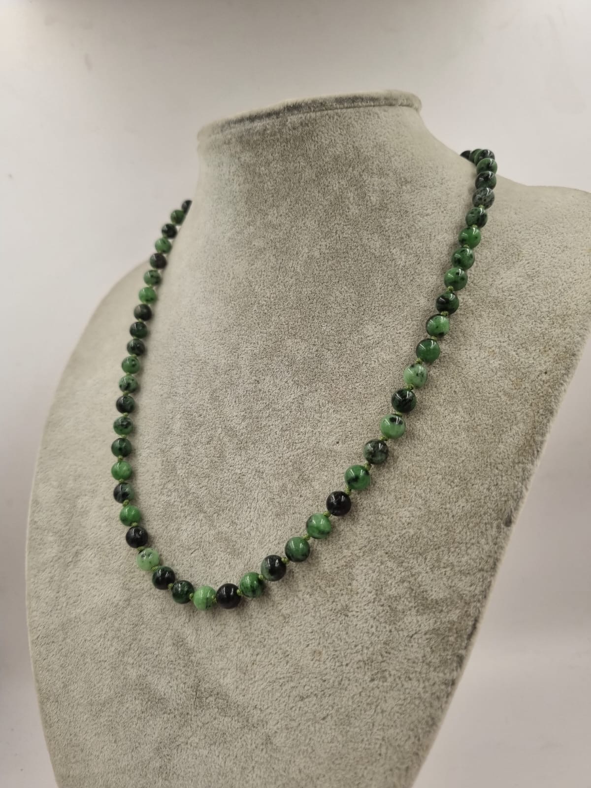 Ruby Ziosite 6mm/45cm Kolye