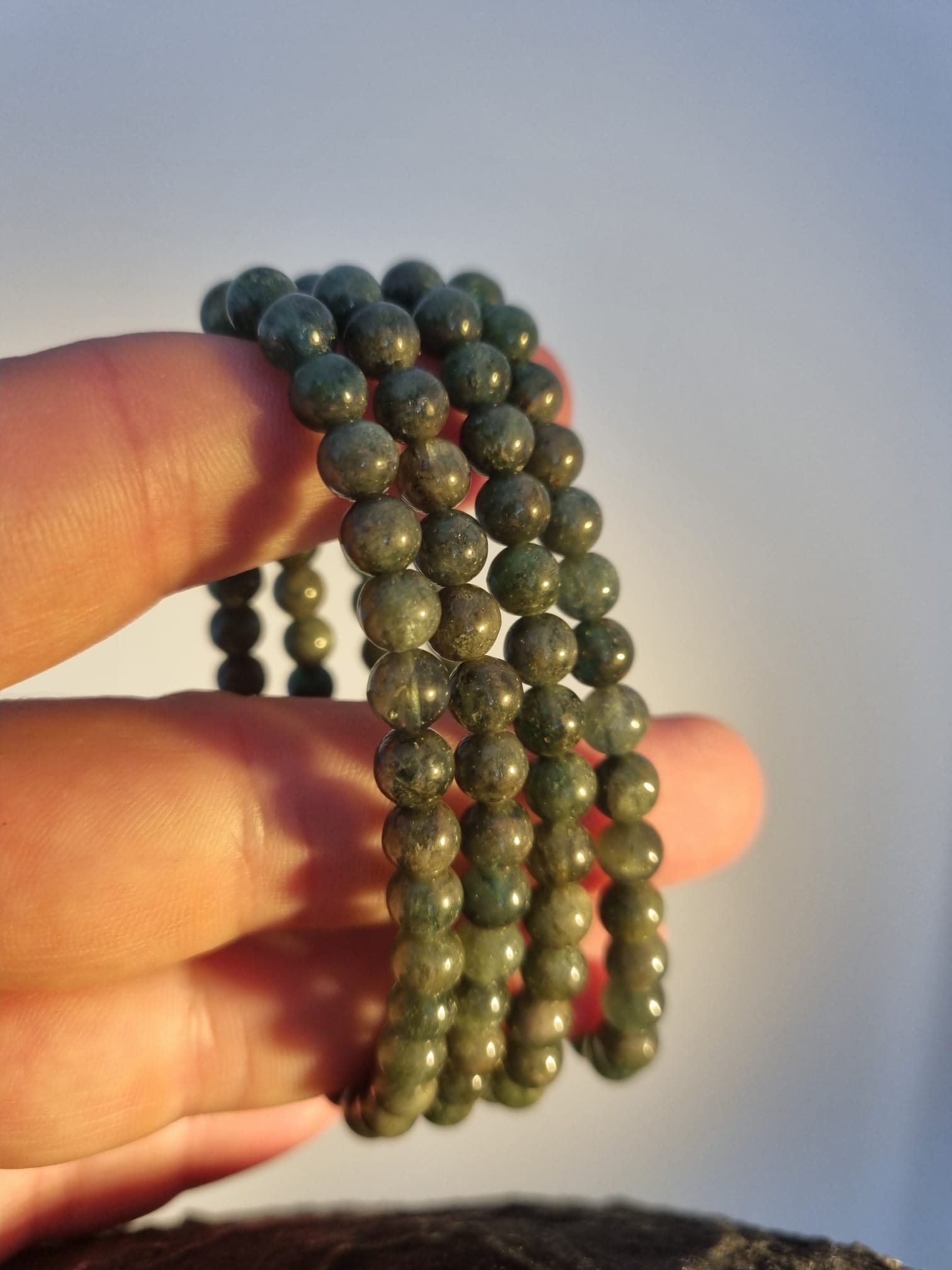 Yeşil Apatit 6mm Doğaltaş Bileklik