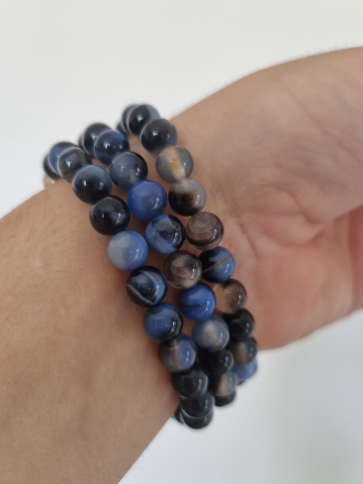 Mavi Akik 8mm Doğaltaş Bileklik