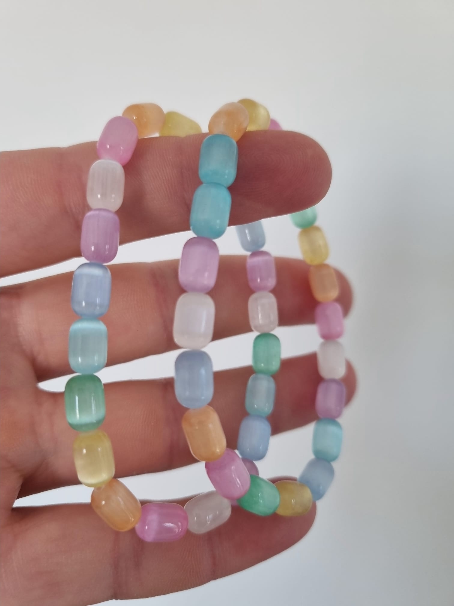 Rainbow Selenit Doğaltaş Bileklik