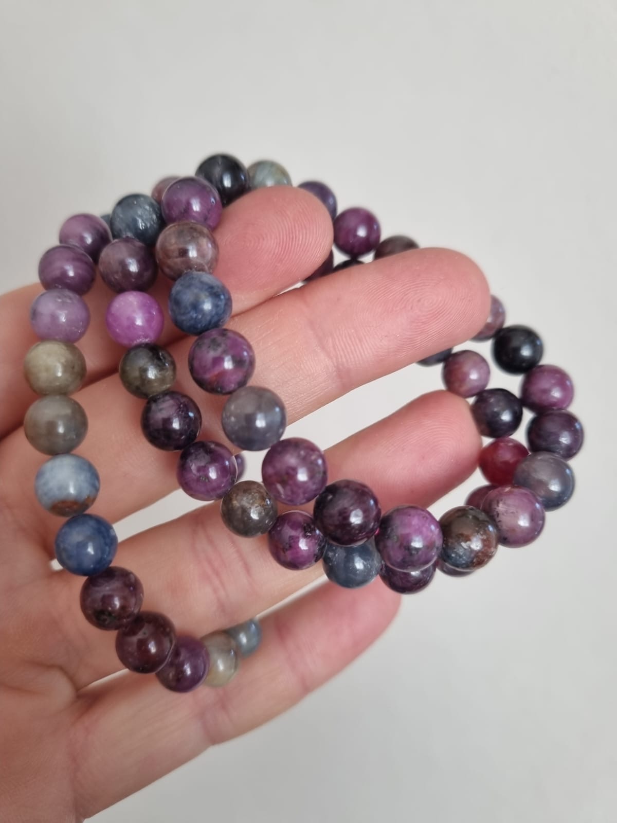 Safir 8mm Brazilya Doğal Taş Bileklik