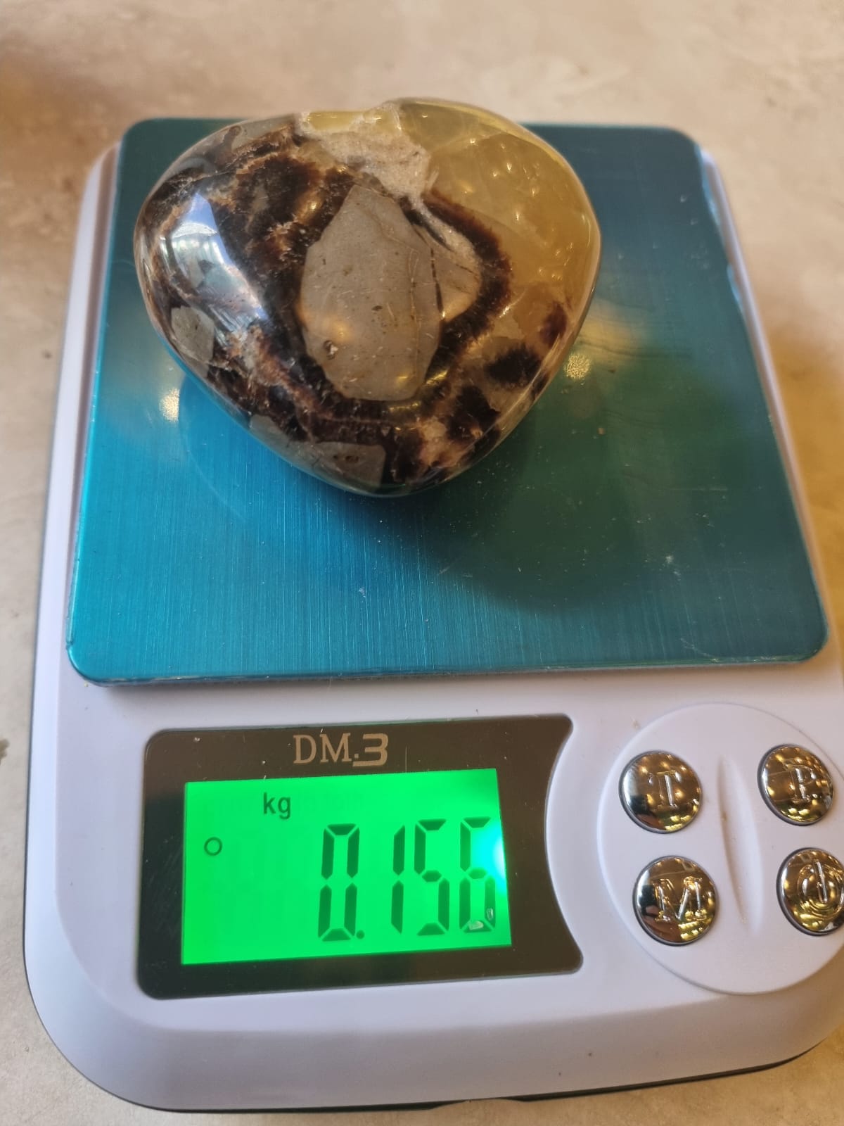 Septeryan 156gr Kalp Form Ham Taş