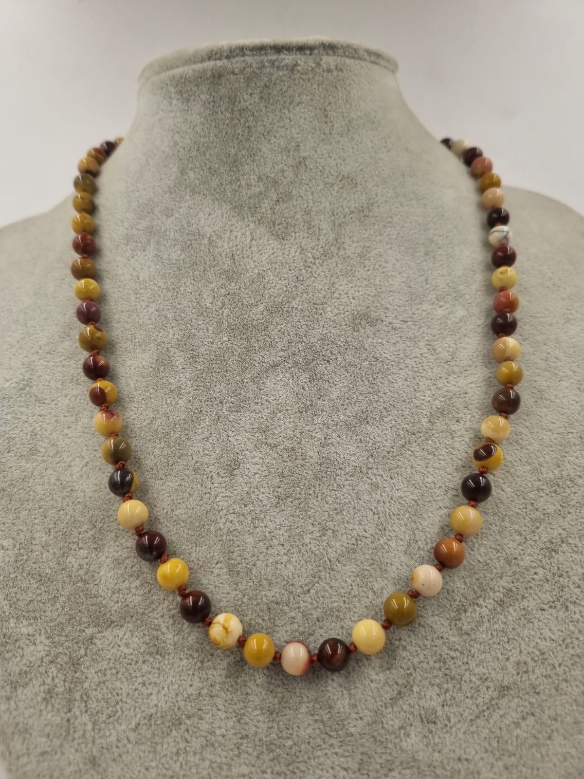 Mokaite Jasper 8mm/45cm kolye