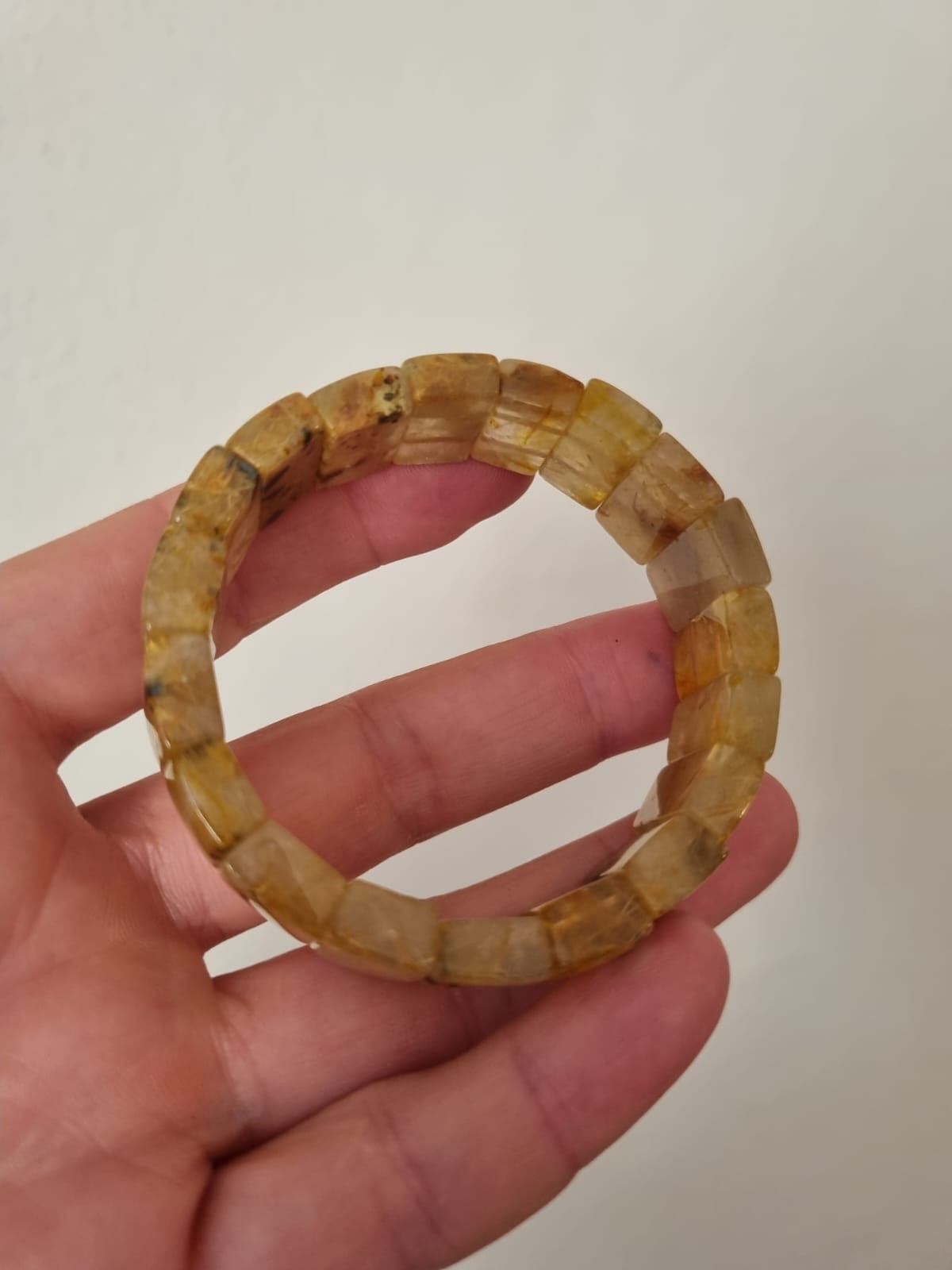 Golden Healer Bileklik – Fosilli Özel Kesim