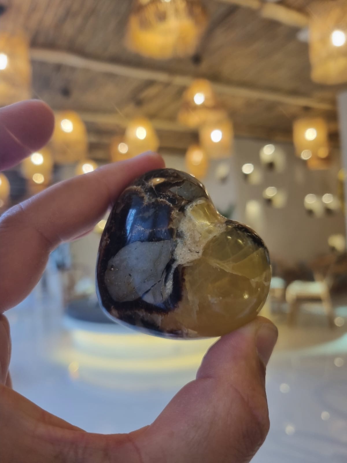 Septeryan 156gr Kalp Form Ham Taş