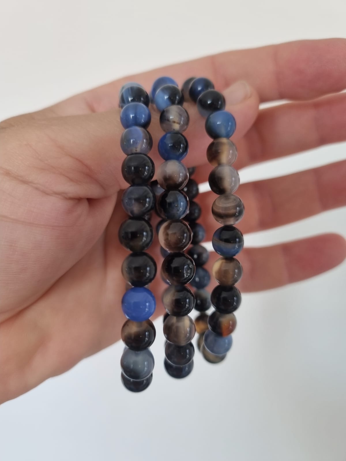 Mavi Akik 8mm Doğaltaş Bileklik