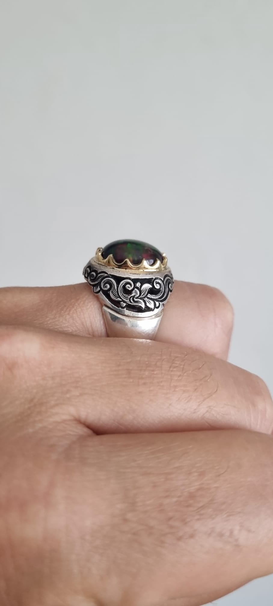 Ateş Opal Özel Tasarım Gümüş