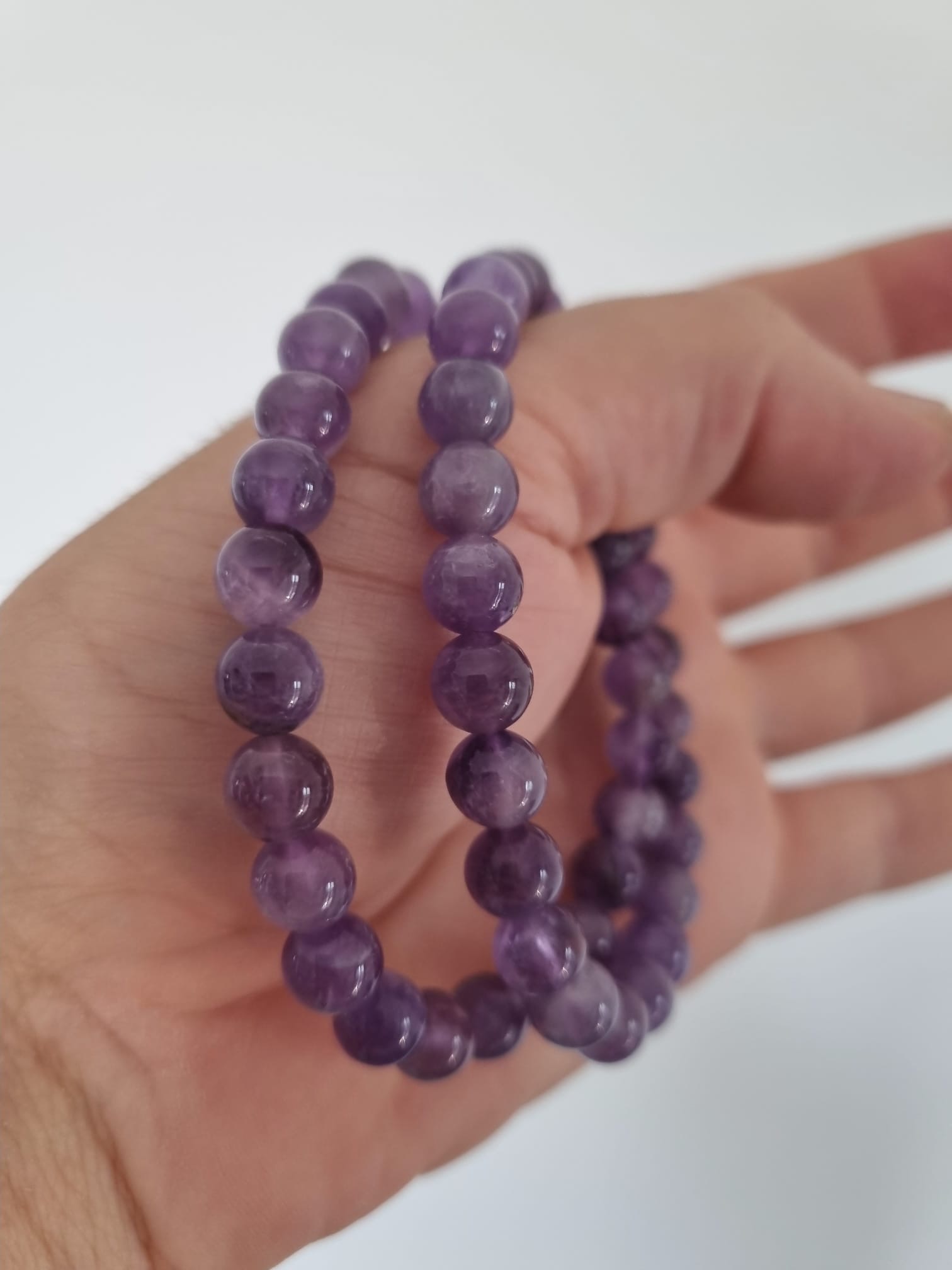 Ametist Doğaltaş Bileklik 8mm