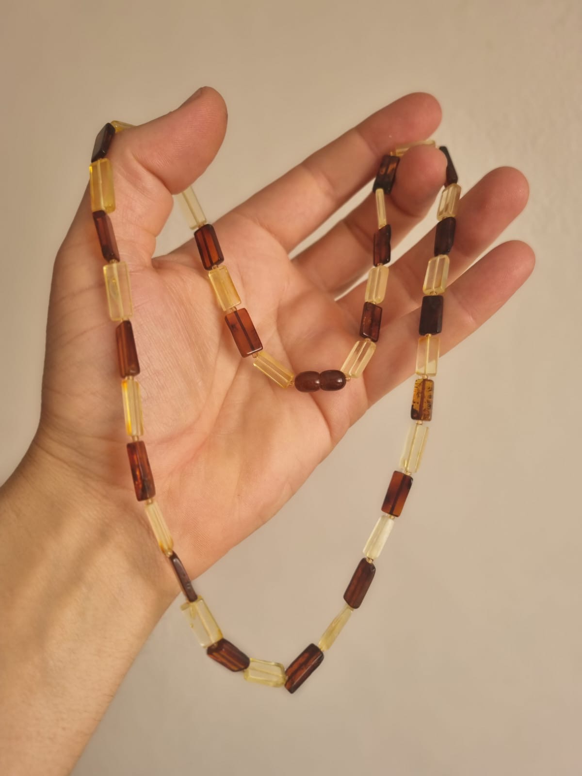 Kehribar Kolye 55cm