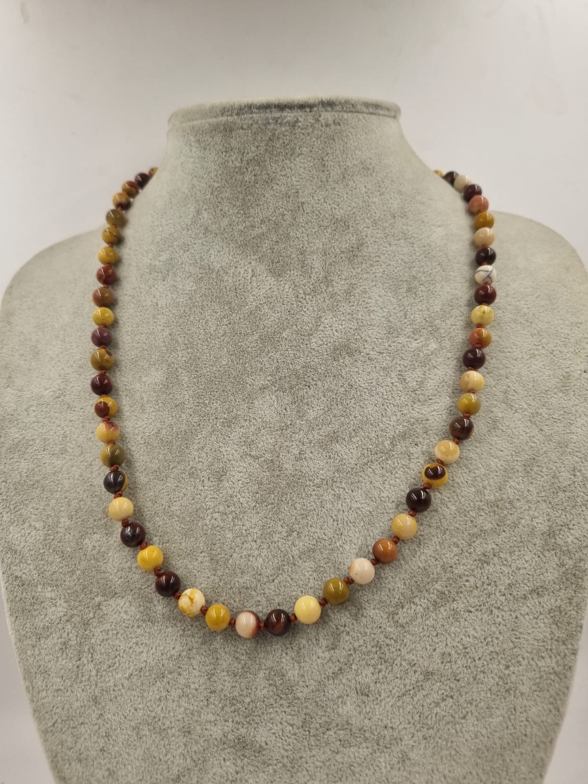 Mokaite Jasper 8mm/45cm kolye