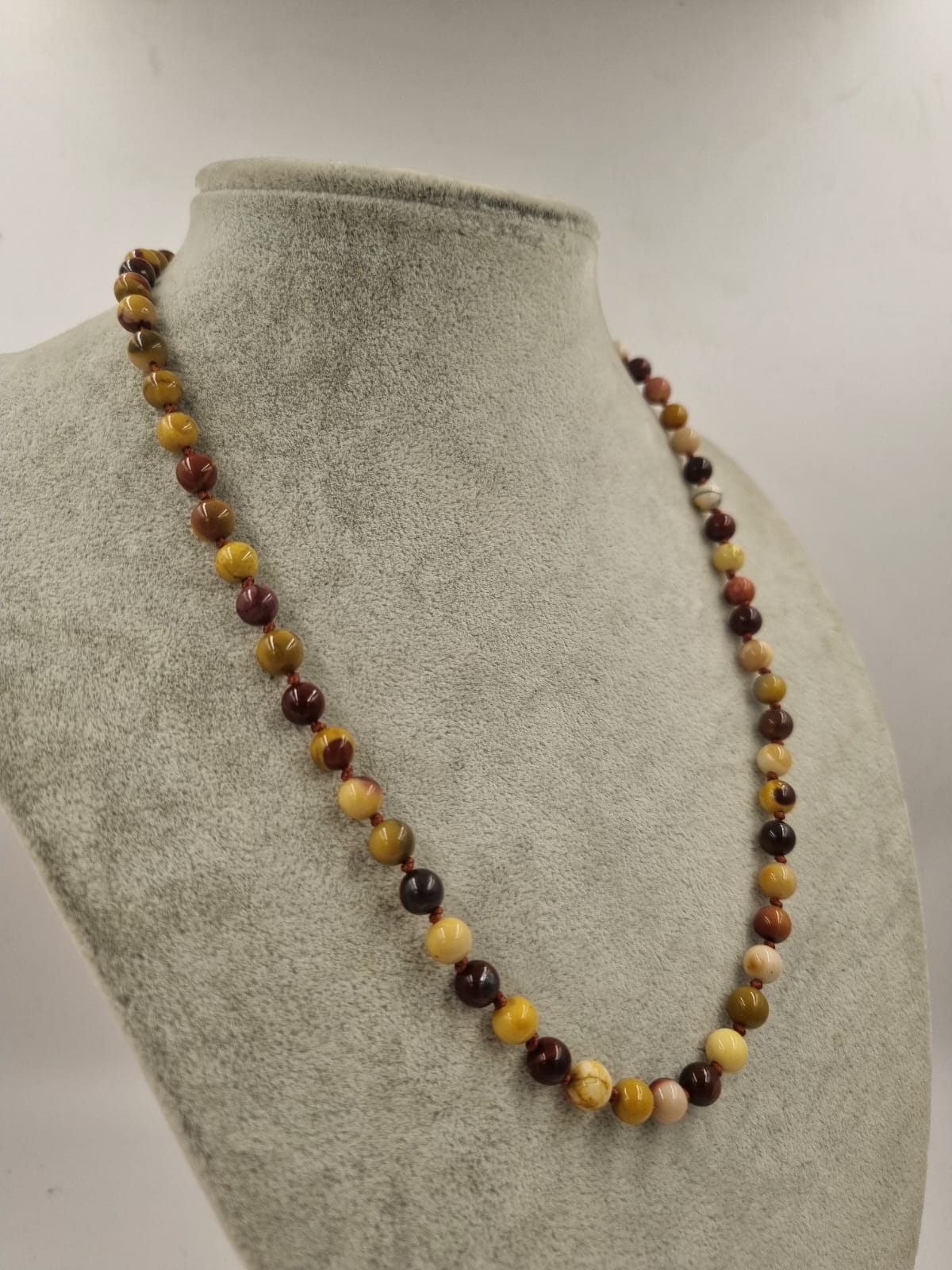 Mokaite Jasper 8mm/45cm kolye