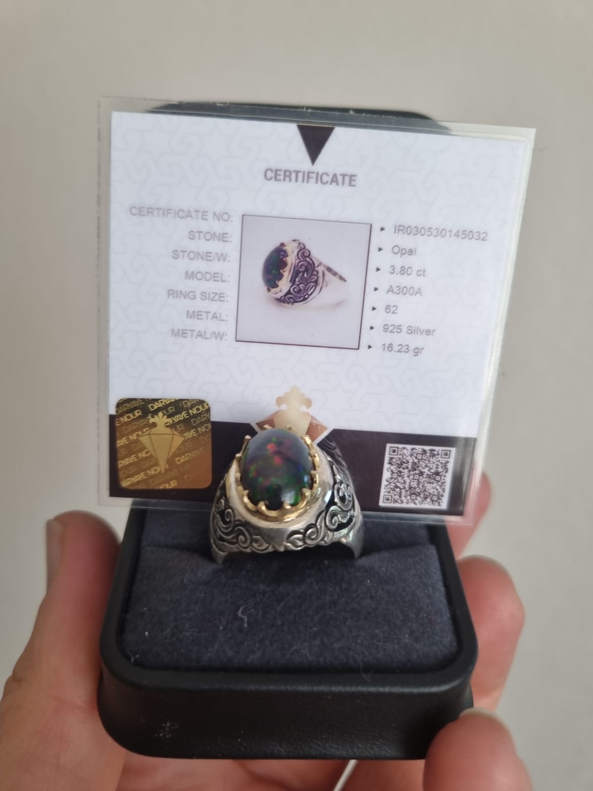 Ateş Opal Özel Tasarım Gümüş