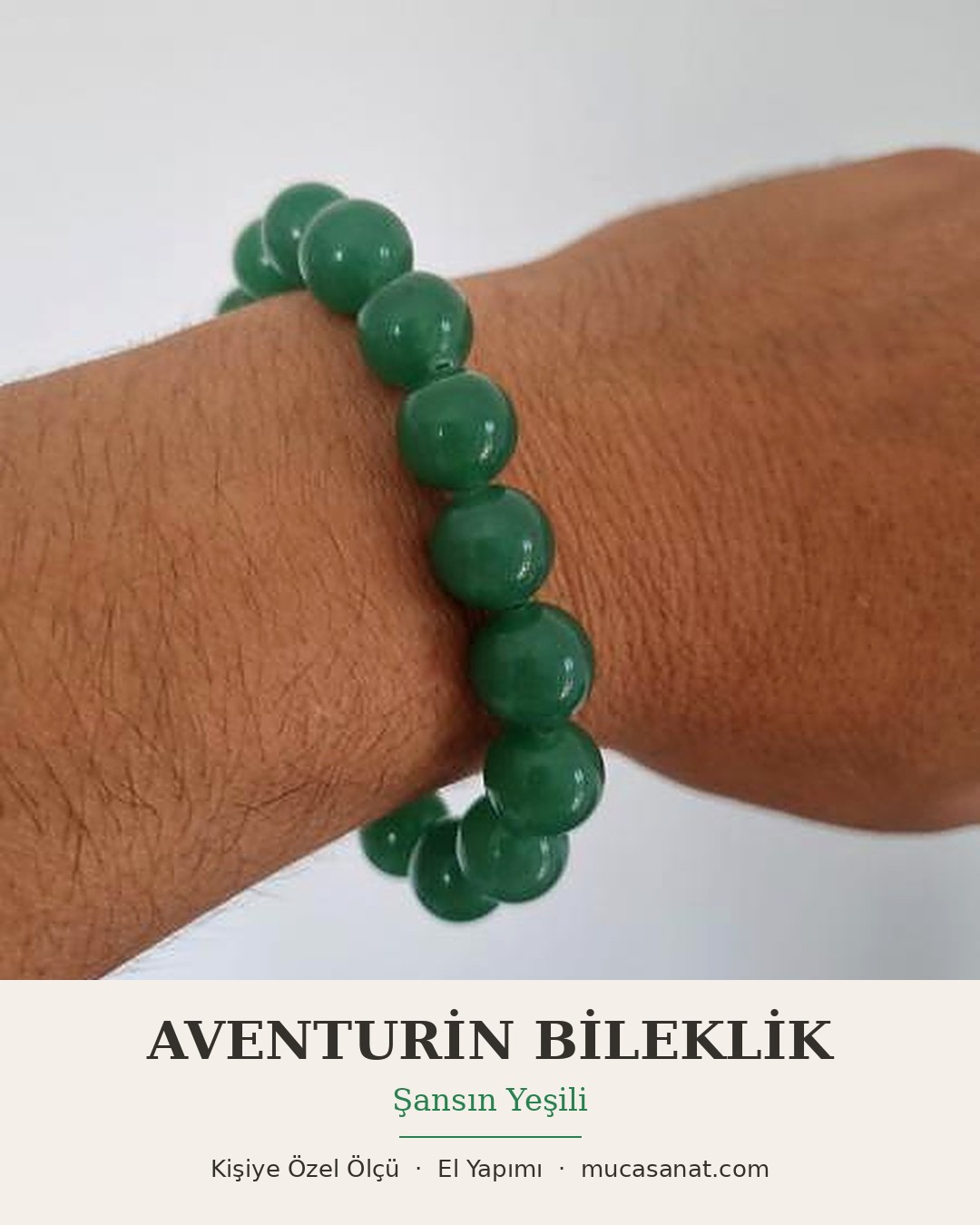 Aventurin 12 mm Şans Bilekliği Doğal Taş Bileklik