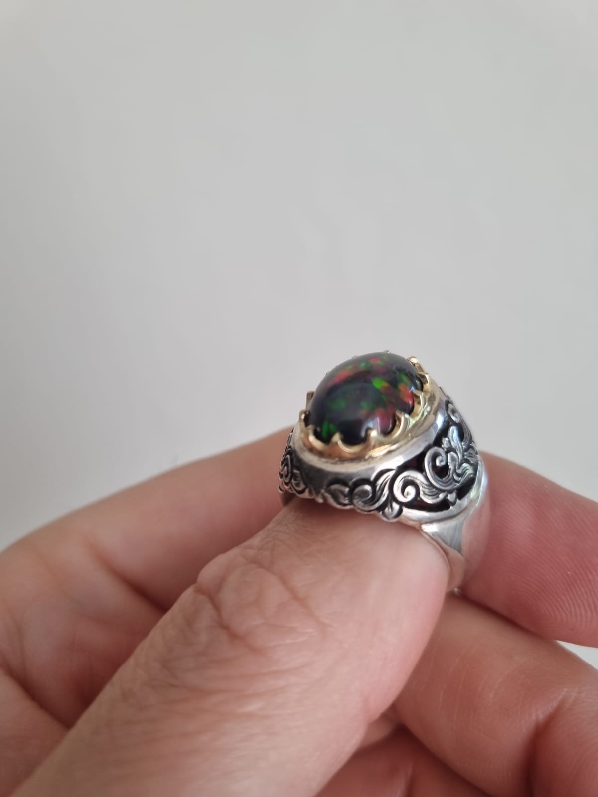 Ateş Opal Özel Tasarım Gümüş