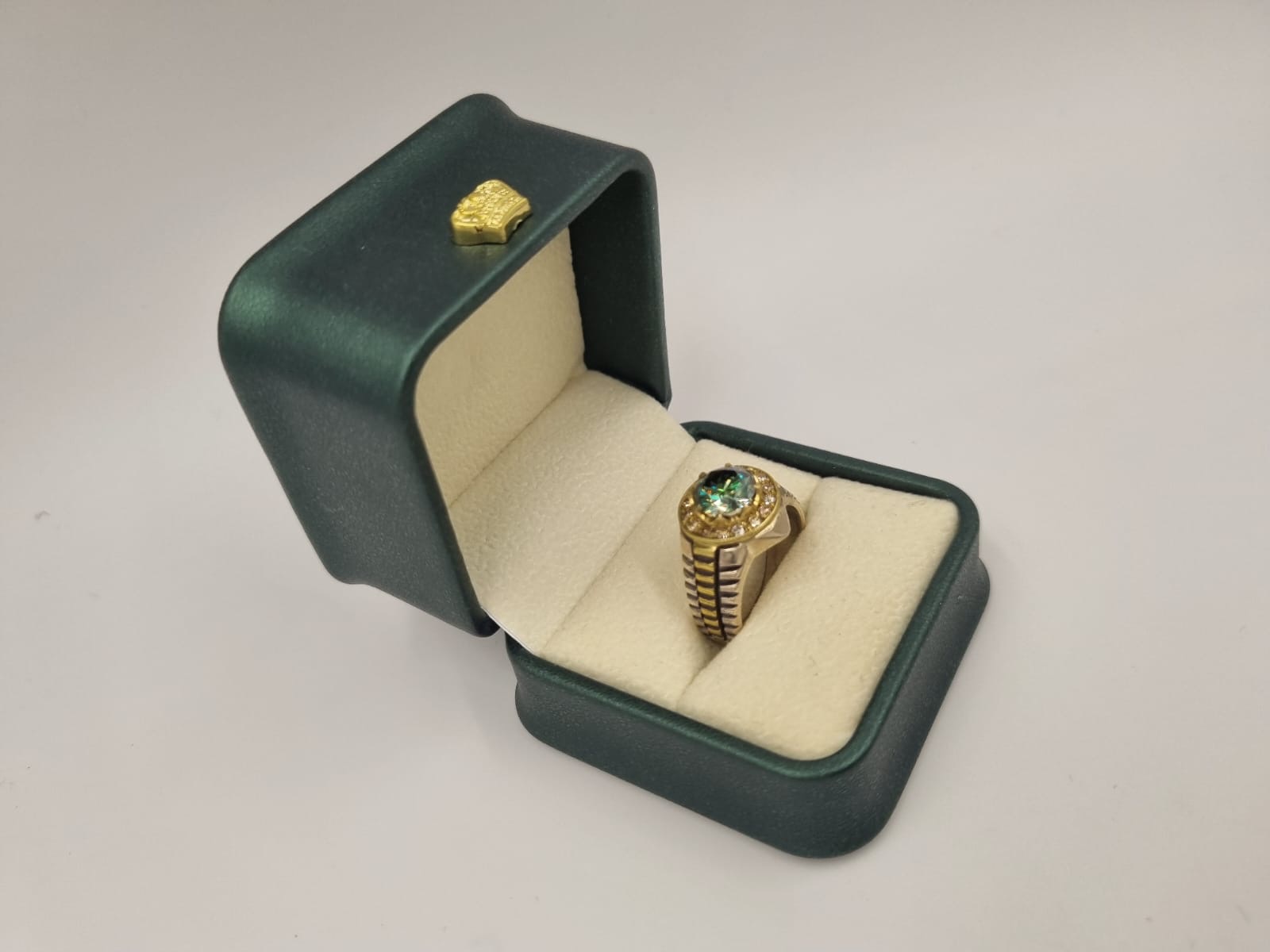 Moissanite Pırlantalı Gümüş Yüzük