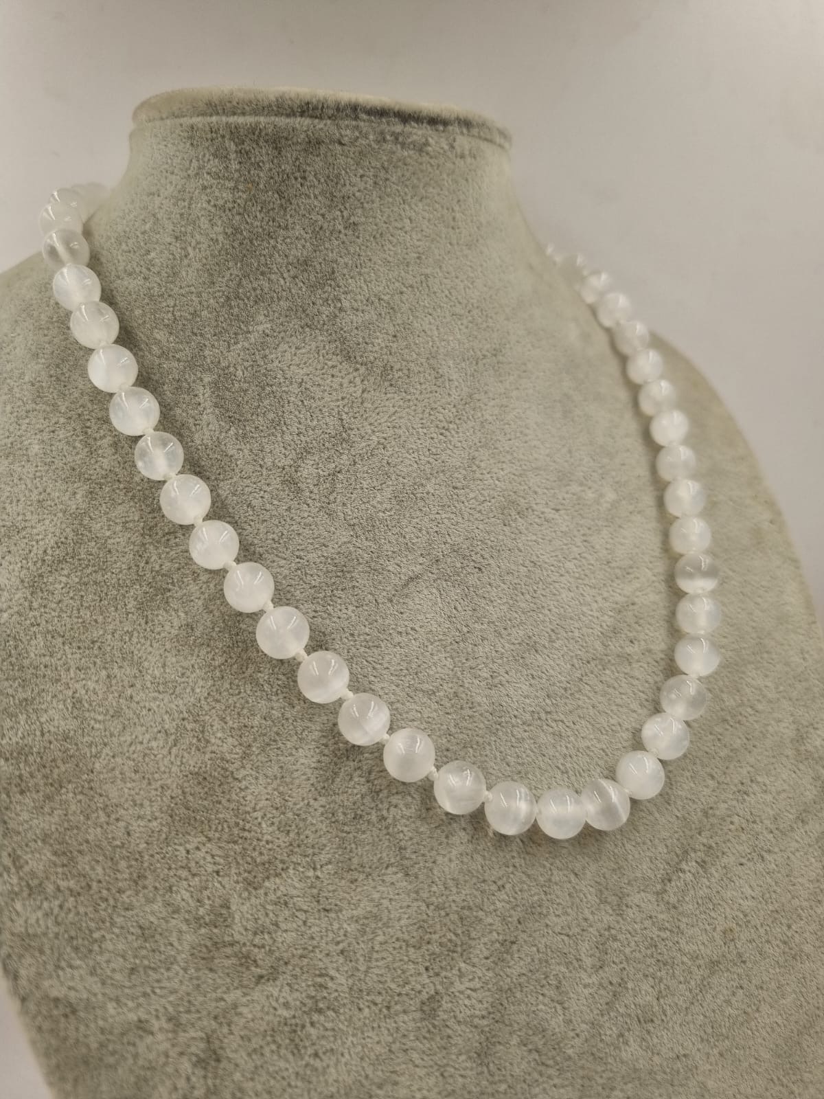 Selenit 10mm/45cm Kolye 