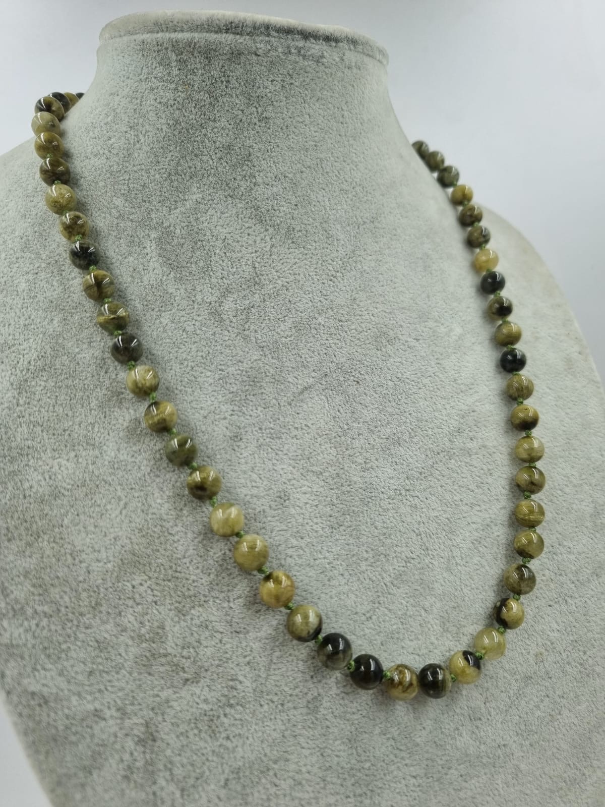 Yeşil Turmalin 8mm/45cm Kolye