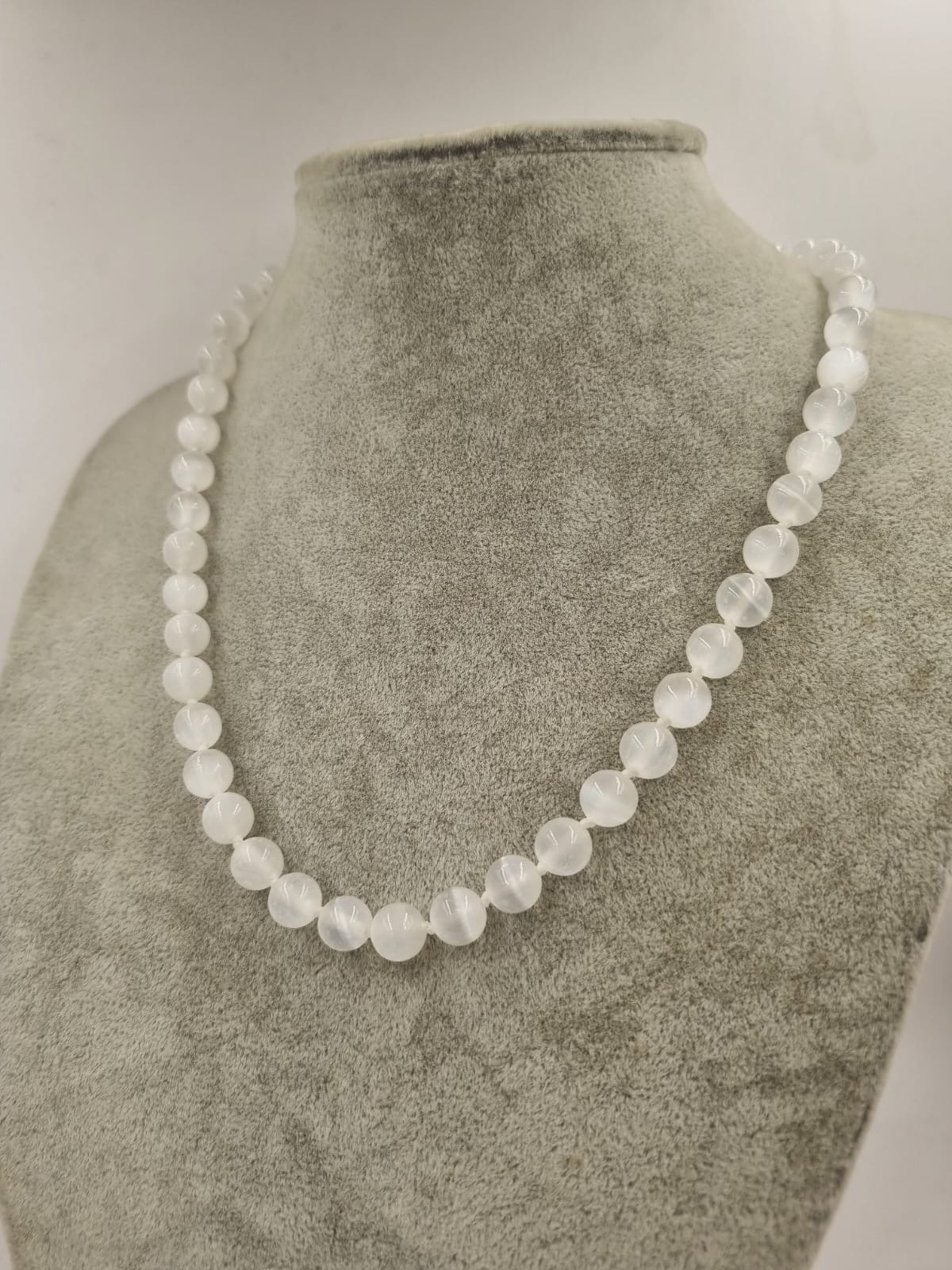 Selenit 10mm/45cm Kolye 
