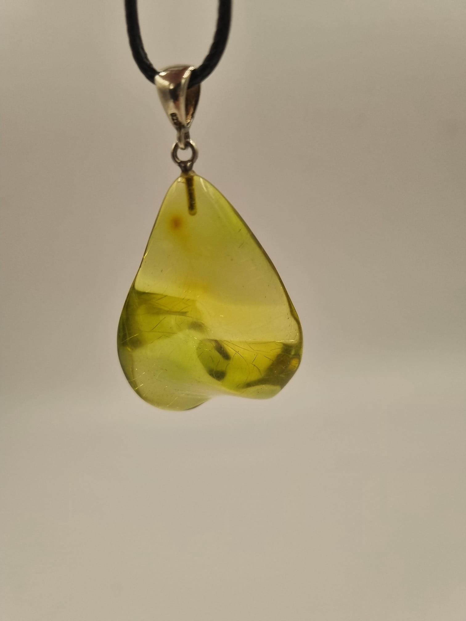 Sarı Kehribar Kolye Ucu