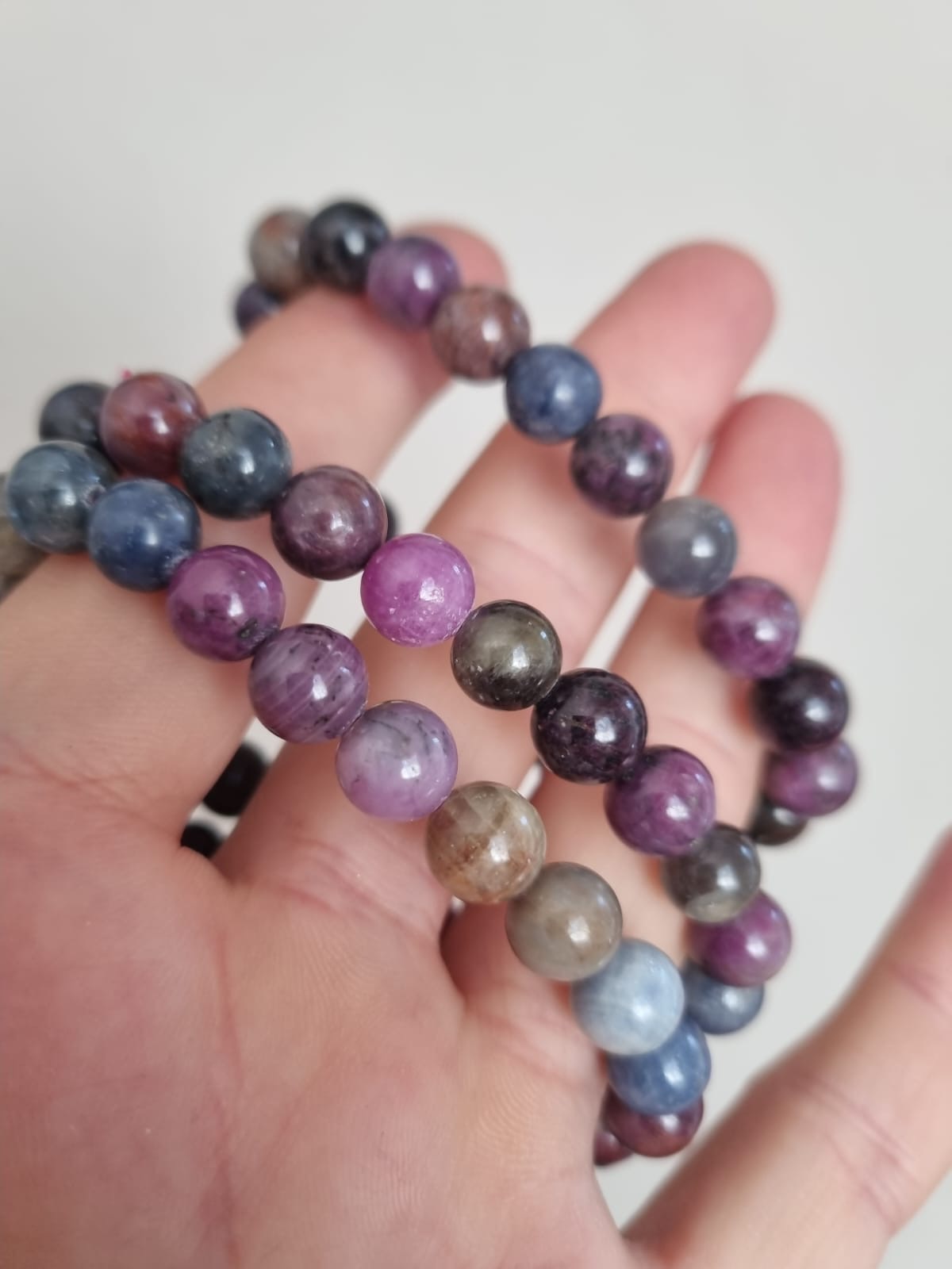 Safir 8mm Brazilya Doğal Taş Bileklik