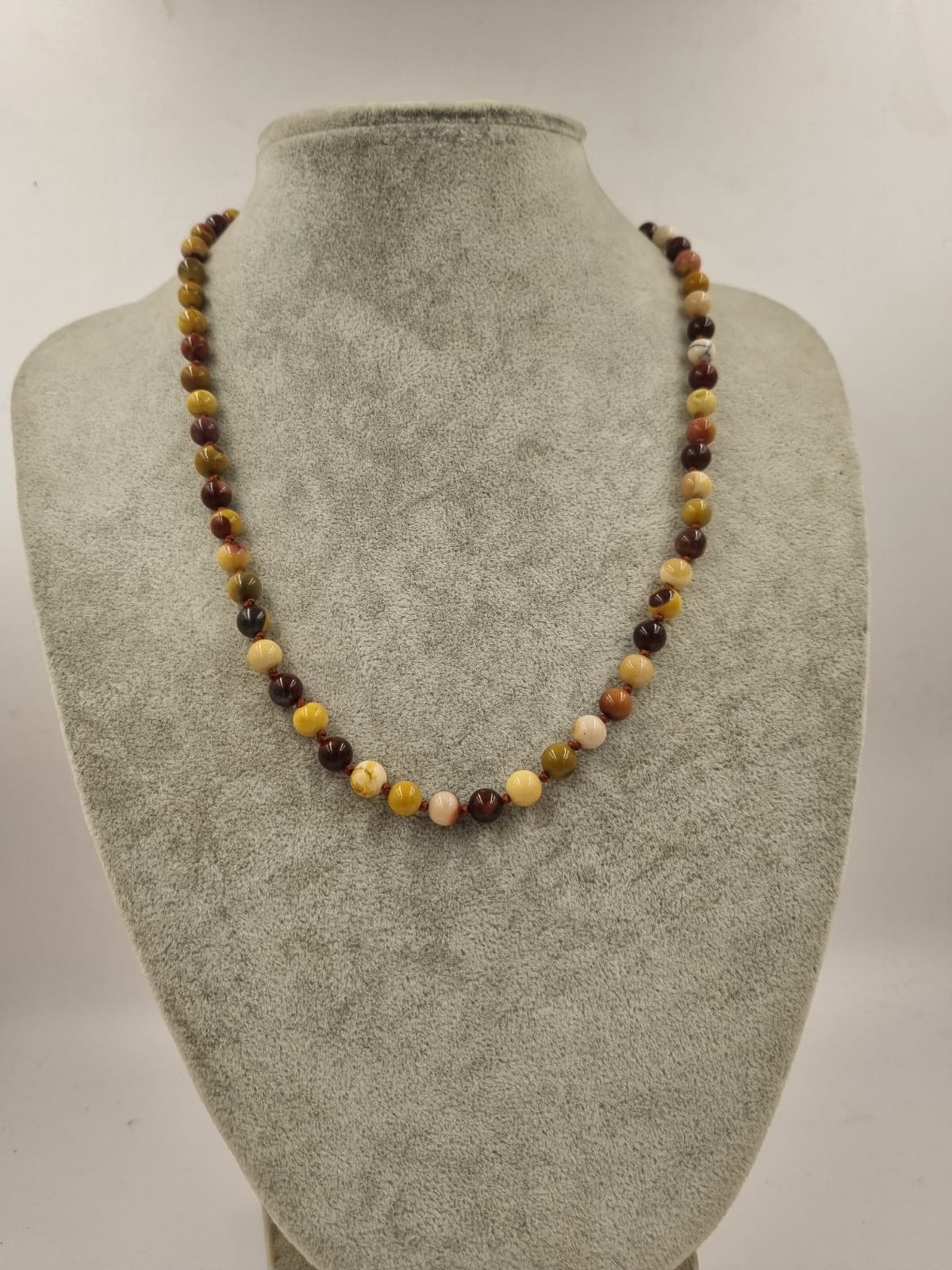 Mokaite Jasper 8mm/45cm kolye