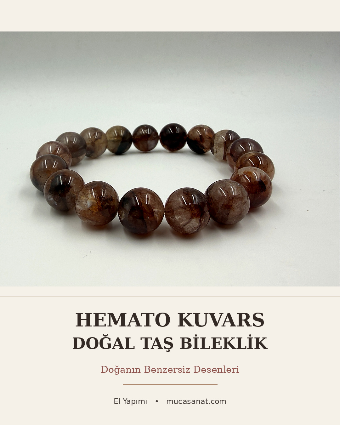 HEMATO KUVARS DOĞAL TAŞ BİLEKLİK