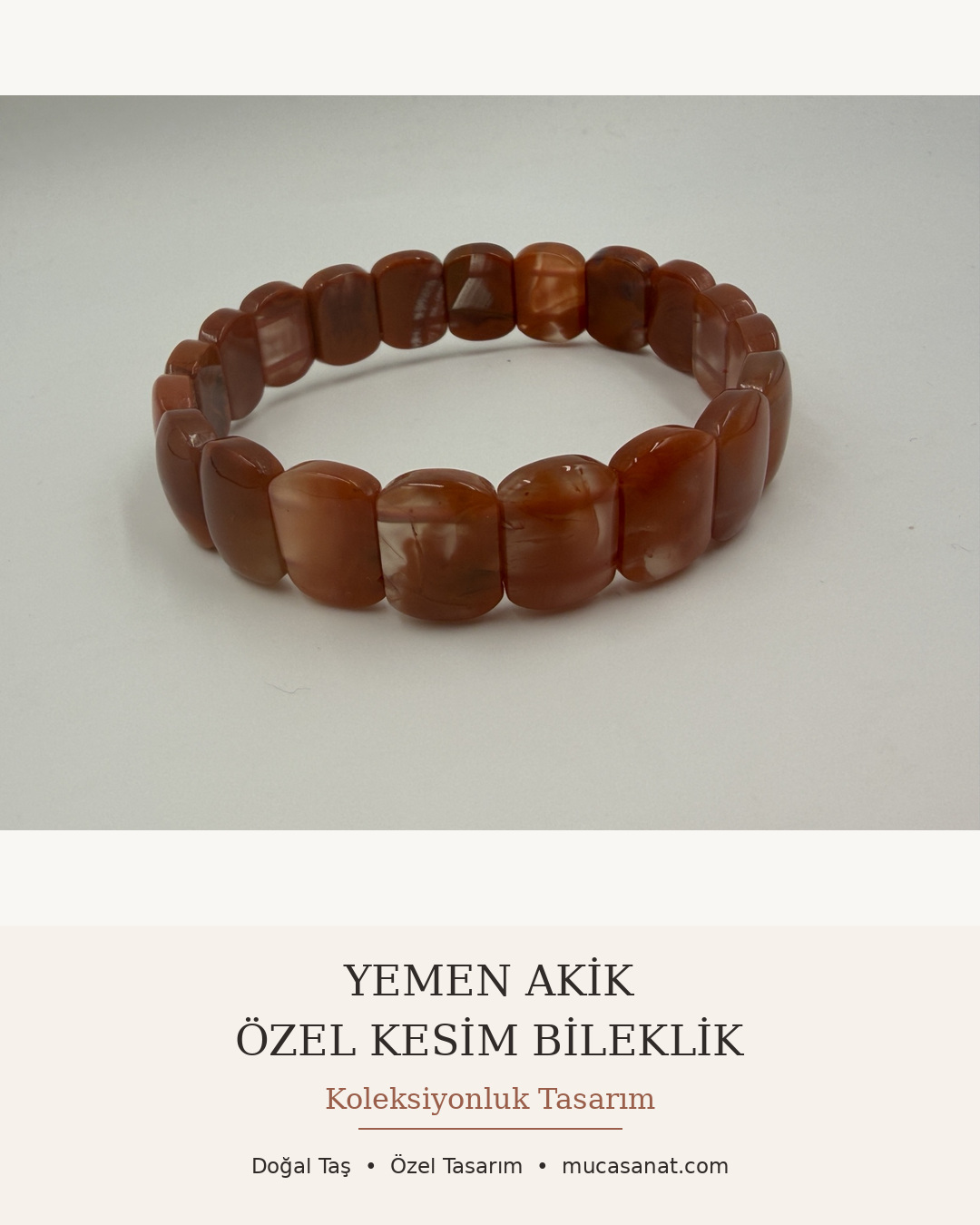 YEMEN AKİK ÖZEL KESİM KOLEKSİYONLUK BİLEKLİK
