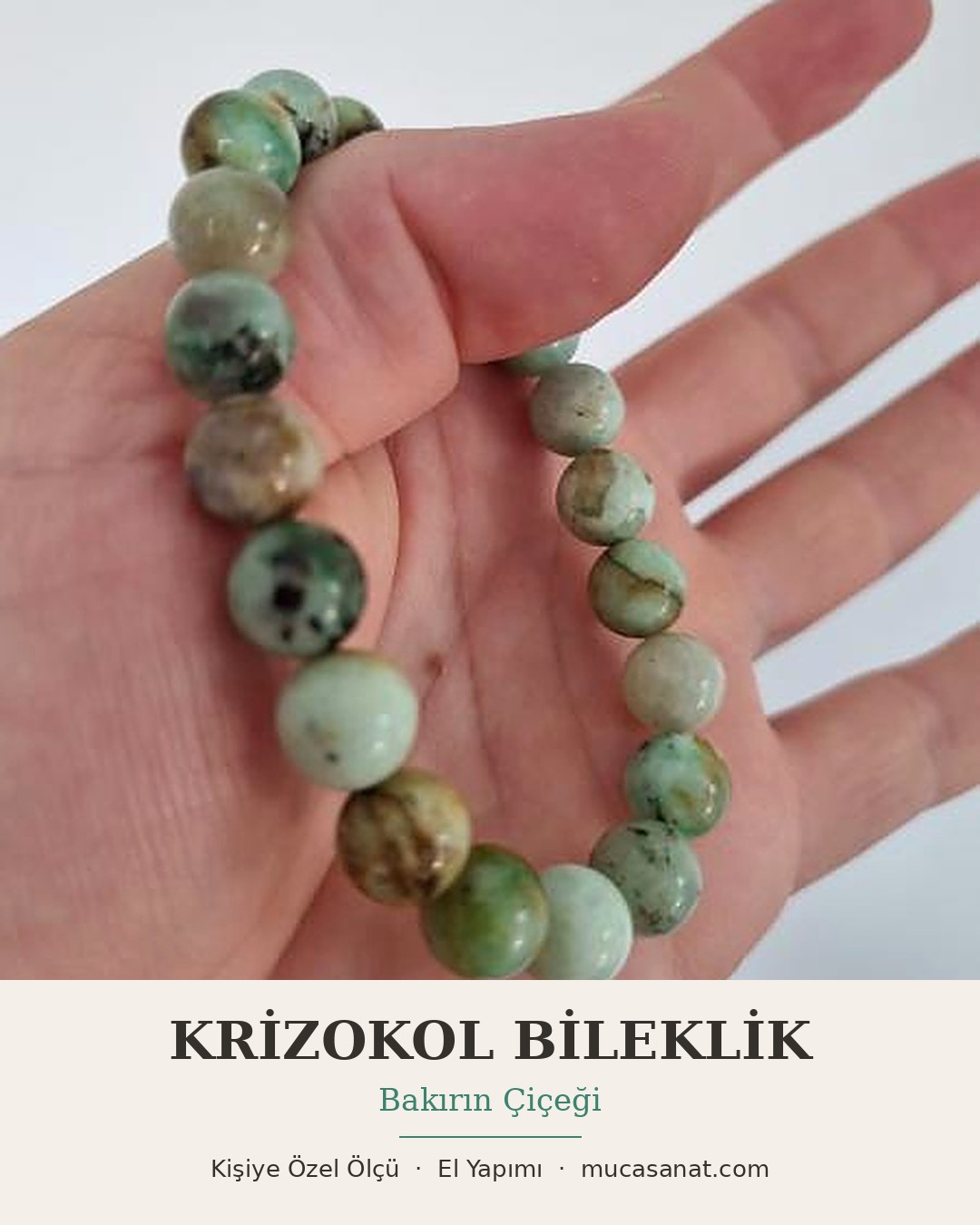 Krizokol 10mm Doğal Taş Bileklik