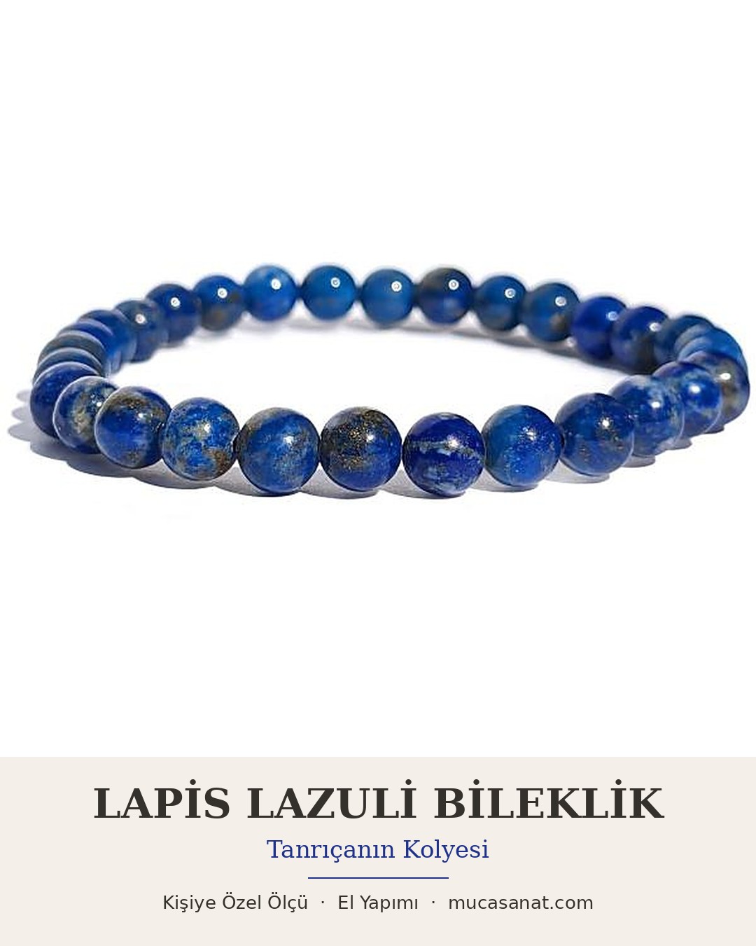 Lapis Lazuli 8mm Doğal Taş Bileklik
