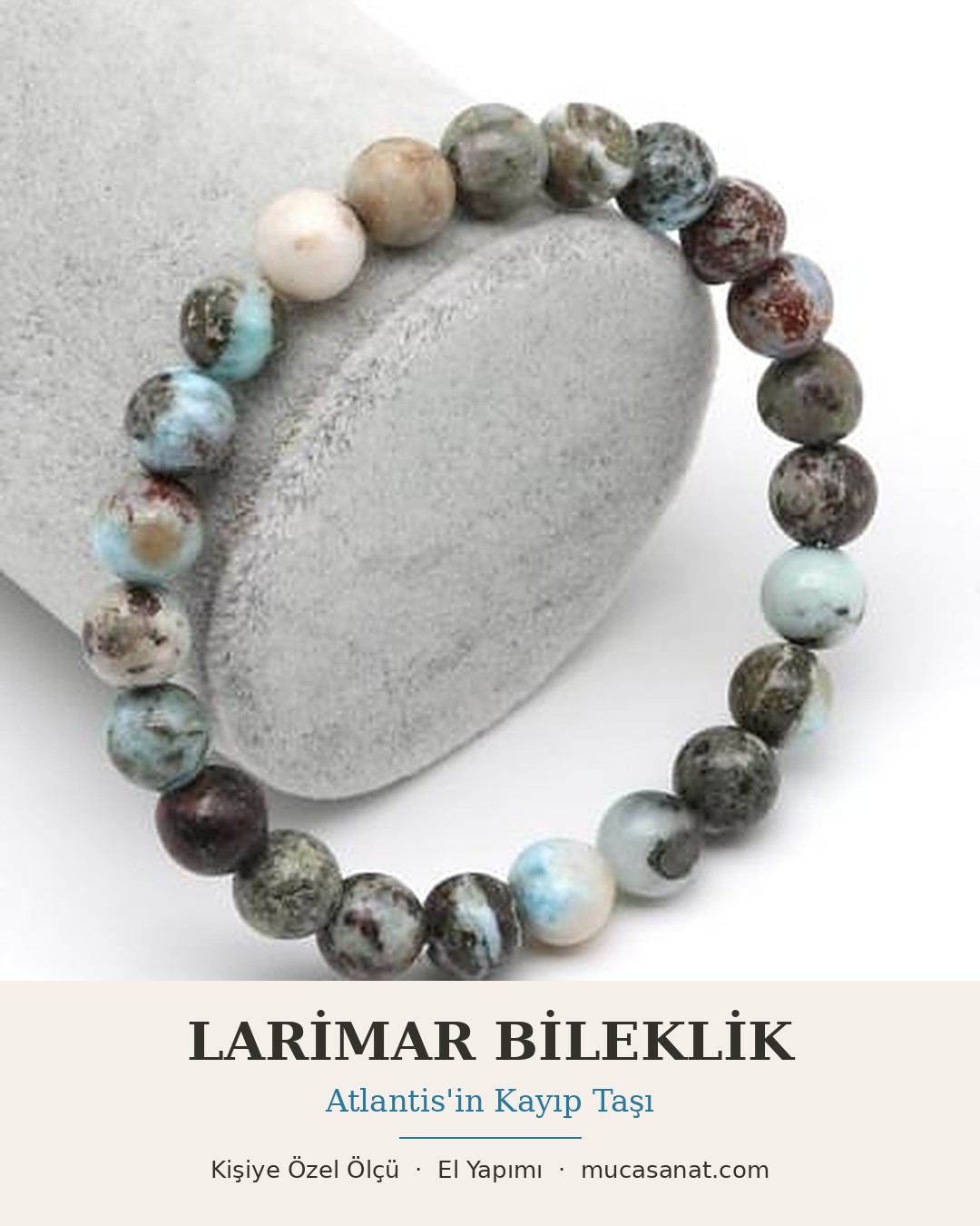 Larimar 6mm Atlantis'in Kayıp Taşı Bileklik