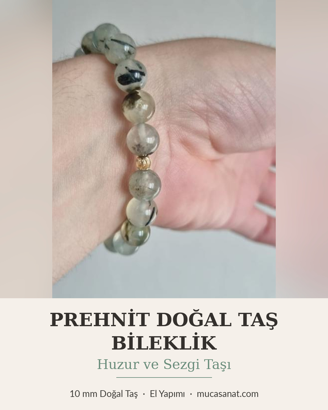 Prenhite 10mm Doğal Taş Bileklik