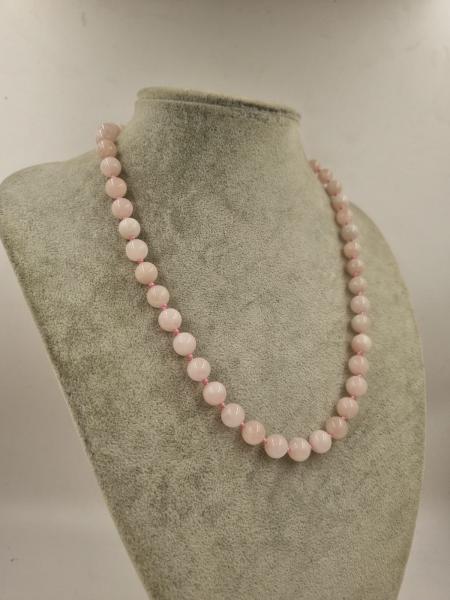 Pembe Kuvars 10mm/50cm Kolye