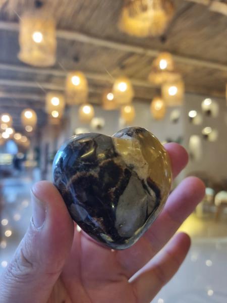 Septeryan 156gr Kalp Form Ham Taş