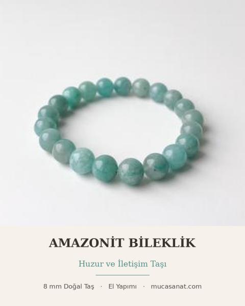 Amazonit 8mm Doğal Taş Bileklik