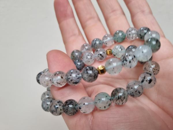 Benekli Krizokol 10mm Doğal Taş Bileklik