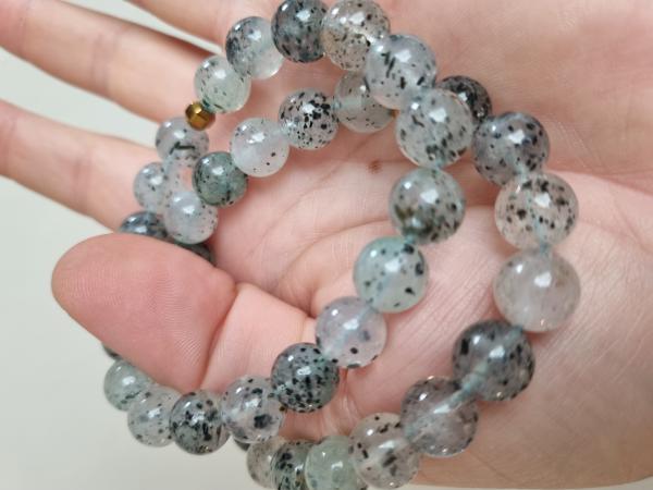 Benekli Krizokol 10mm Doğal Taş Bileklik