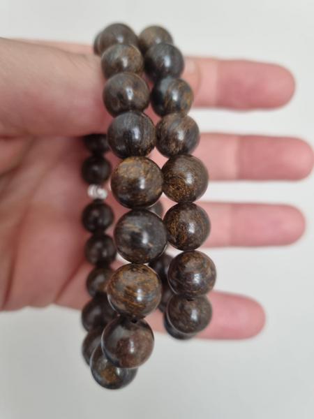 Bronzit 10mm Doğal Taş Bileklik