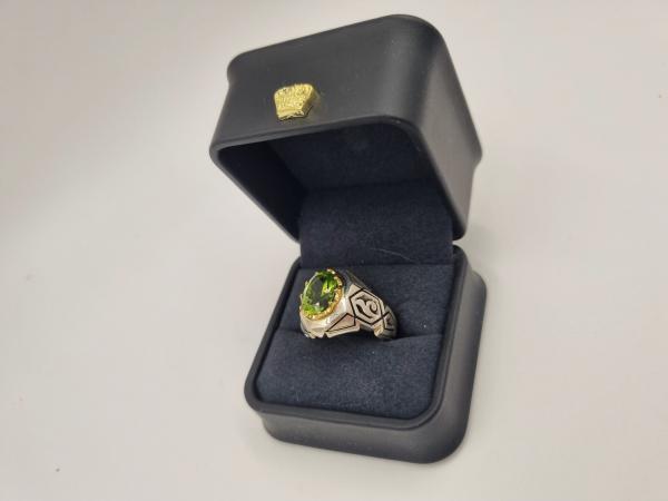 Peridot Özel Tasarım Gümüş Yüzük